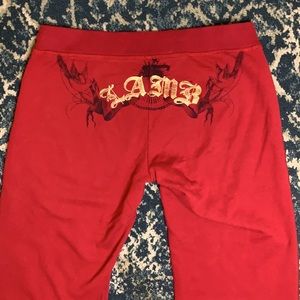 Early 2000s Gwen Stefani LAMB red sweatpants